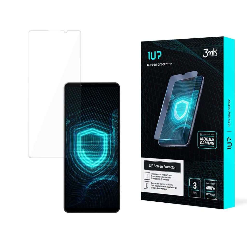 3mk Display Schutzfolie 1UP für Sony Xperia 1 V transparent Gaming (3 Stück)