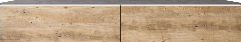 MIRJAN24 TV-Lowboard Detroit D180, Stilvoll TV-Tisch, 2 Türen, Modern Wohnzimmer (Matera / Kastanien Breslau, mit Beleuchtung)