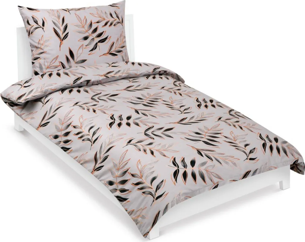 Biancheria da letto Cotone Hotel 140x200 Grigio/Nero | Qualità Lusso