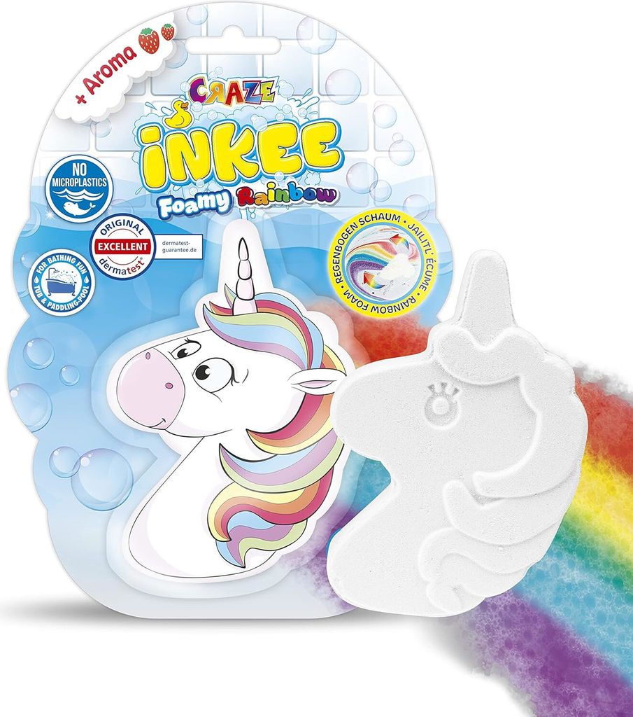 CRAZE 22511 - INKEE Foamy Rainbow - Regenbogen Badezusatz Produktbild 