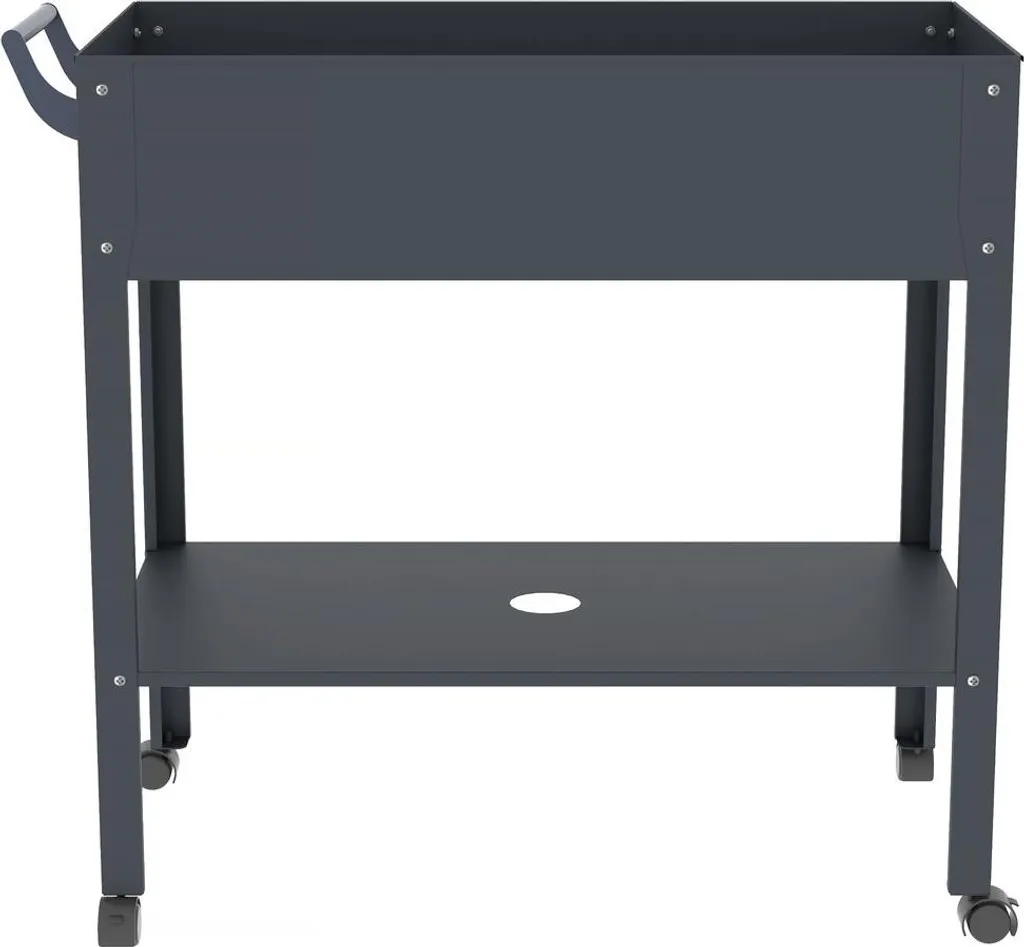 Table de rempotage ergonomique Hibiscus anthracite avec plateau robuste