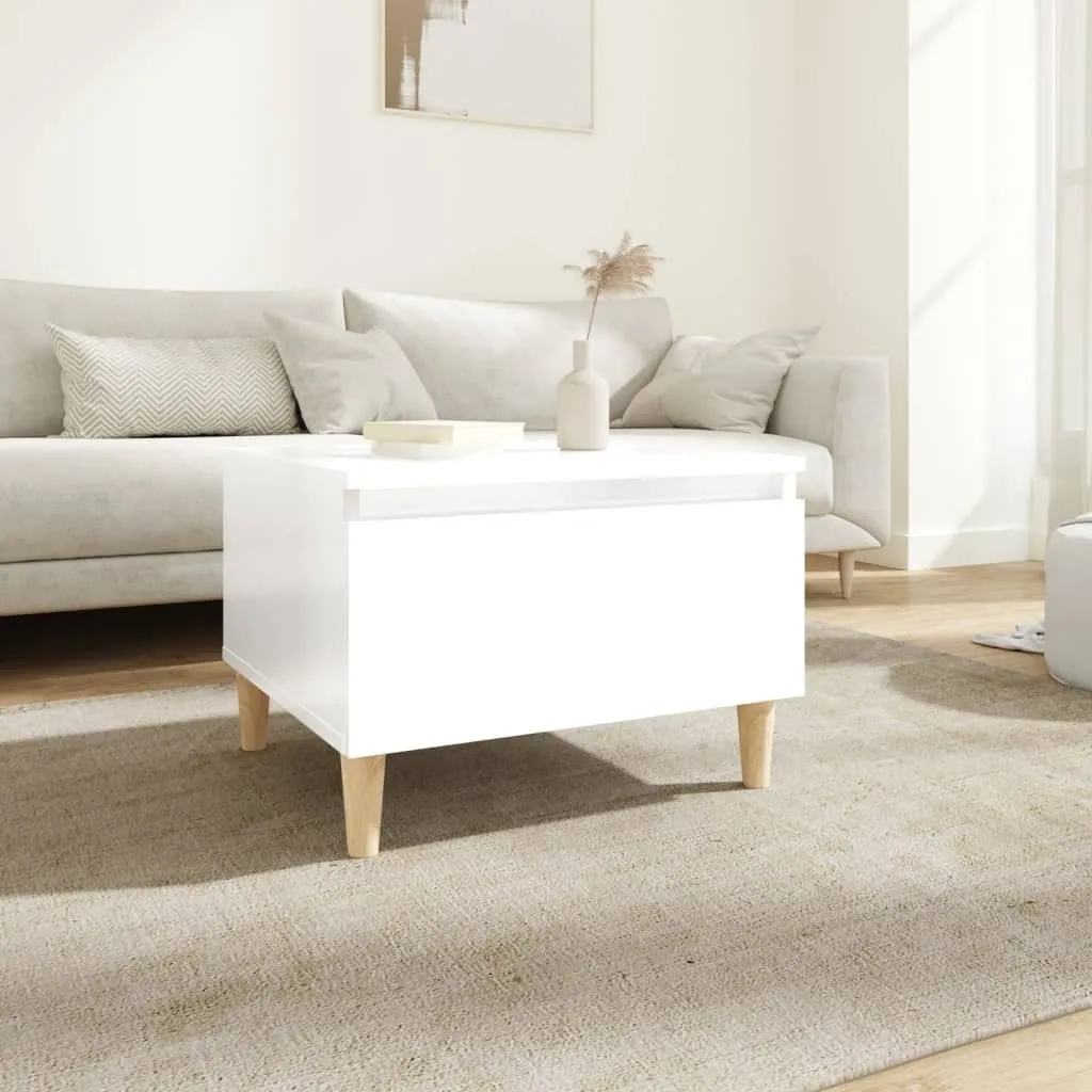 Tavolino da Caffè Bianco Lucido 50x46x35 cm | Design Elegante Living