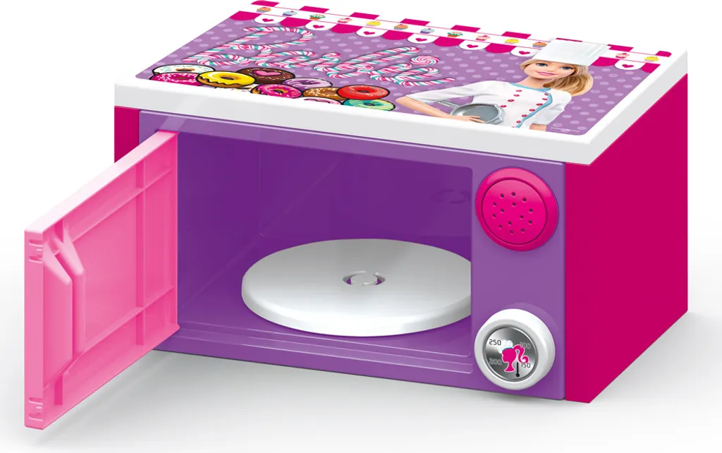Micro-ondes Interactif Barbie Dolu Rose avec Bruits de Cuisson - 2