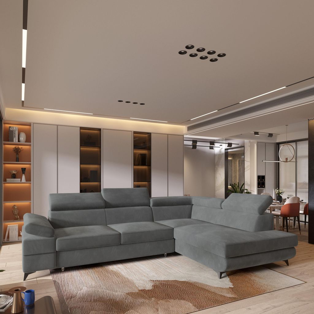 Masseno Ecksofa FAVIEN R-S mit Schlaffunktion L-Form, Sofa Produktbild 