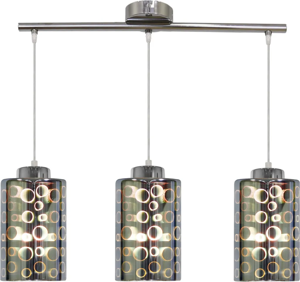 Lustre Salon Chrome NOCTURNO pour Éclairer les Pièces Sombres et Chic