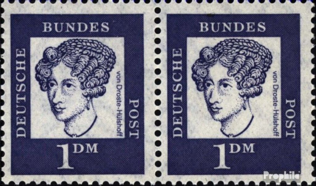 Briefmarken BRD (BR.Deutschland) 1961 Mi 361y wP waagerechtes Paar postfrisch Bedeutende Deutsche