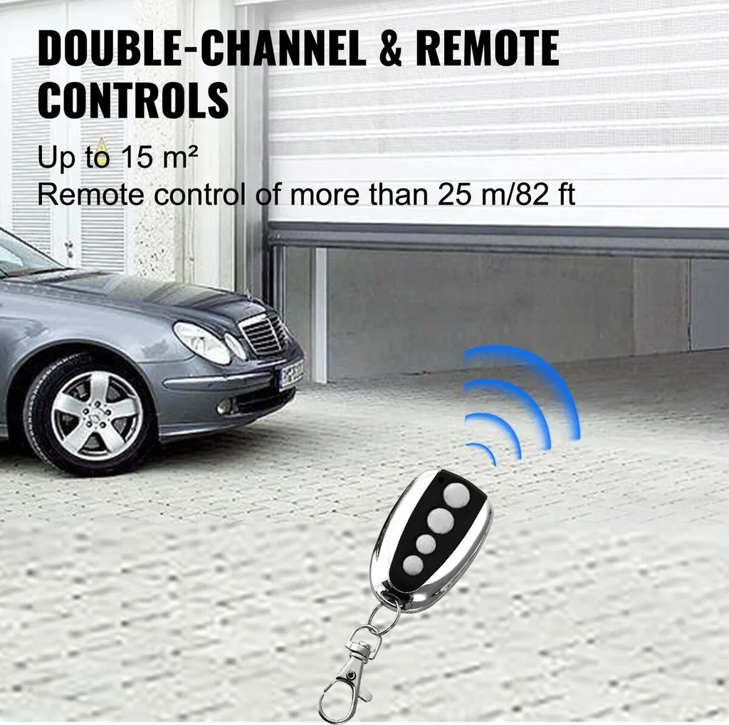 Ouvre-porte de garage à rouleau 1000N Kit automatique avec 2 télécommandes