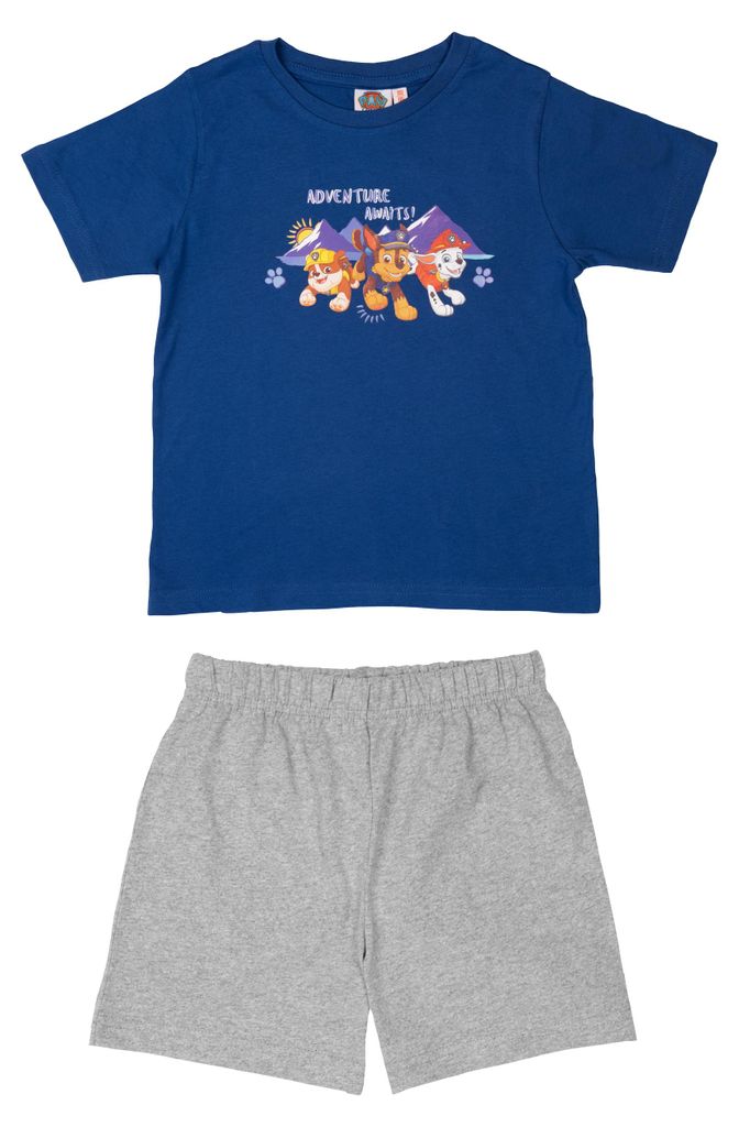 Paw Patrol Schlafanzug für Jungen Kinder Pyjama Set Kurzarm Produktbild 