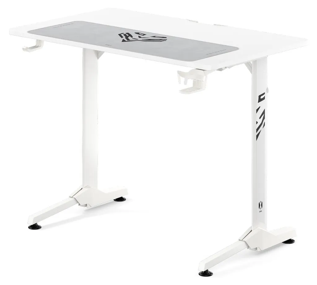 Bureau gaming blanc Diablo Chairs X-Mate 100x60x75 cm pour setup gamer