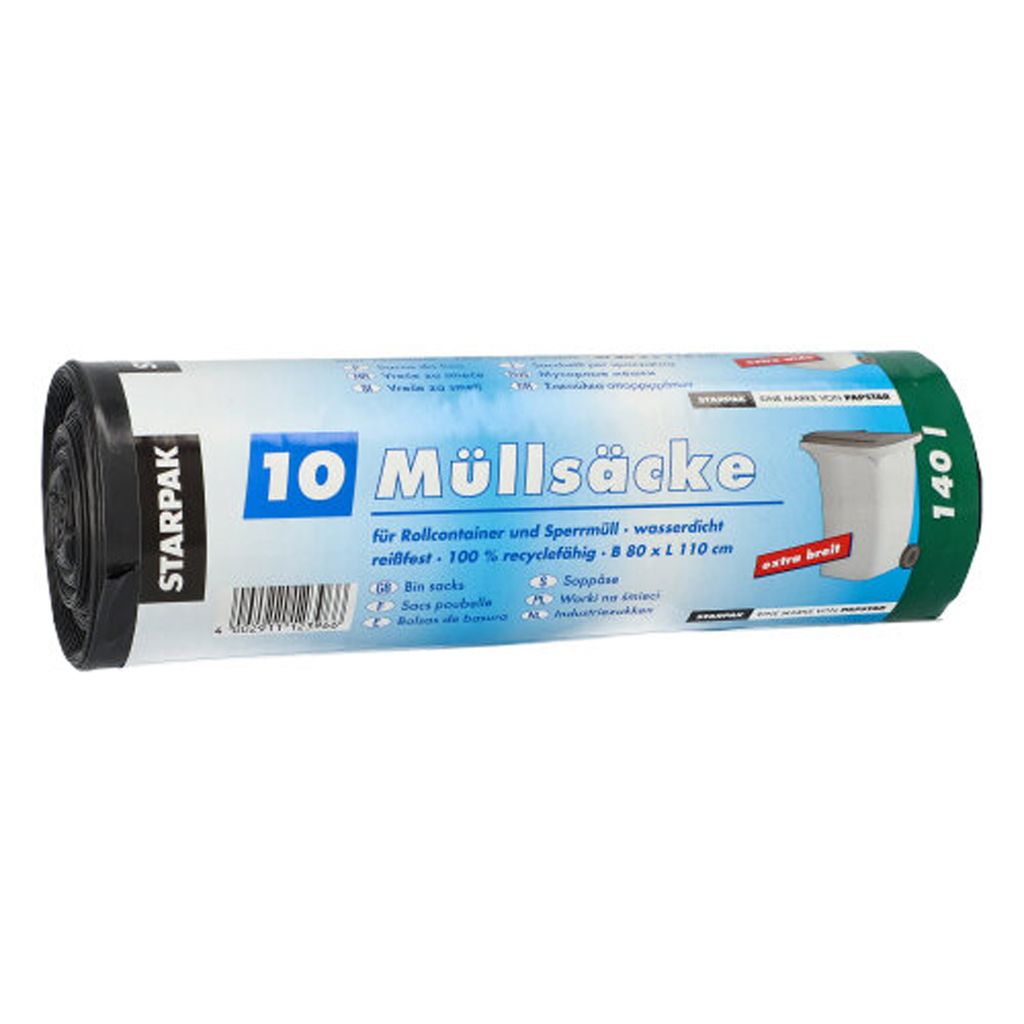 PAPSTAR Mlls„cke HDPE, 140 Liter, schwarz Image du produit 