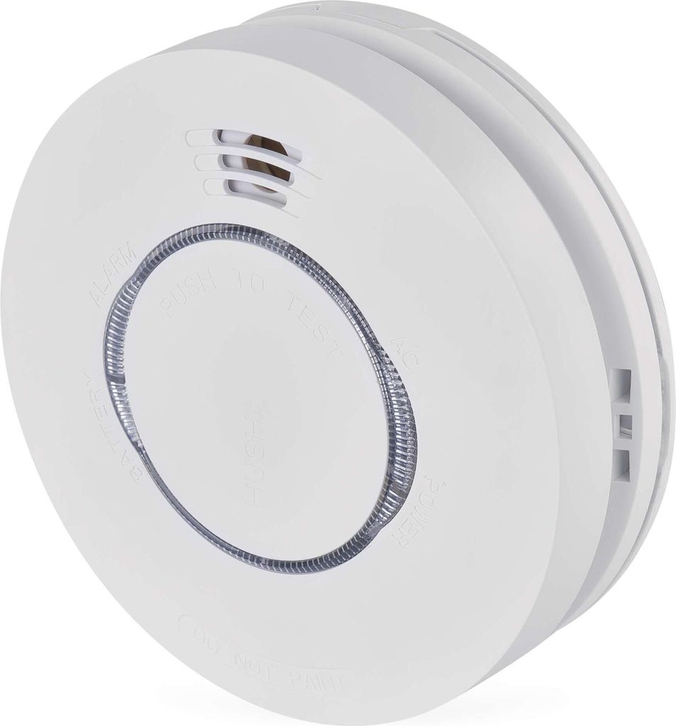 EMOS Rauchmelder mit optisch-akustischer Signalisierung 85dB, 10 Jahre Lebensdauer, vernetzbar, ins 230V Netz inkl. Backup-Batterie 9V, P56502