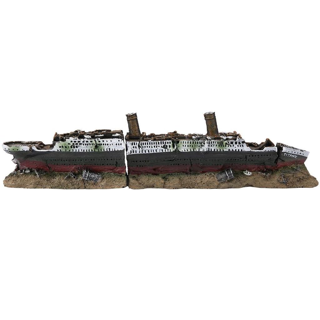 Zerstörte Bootsschiff Aquarium Dekoration Ornament Landschaft ungiftiger Plastik für Wohnkulturaquarium