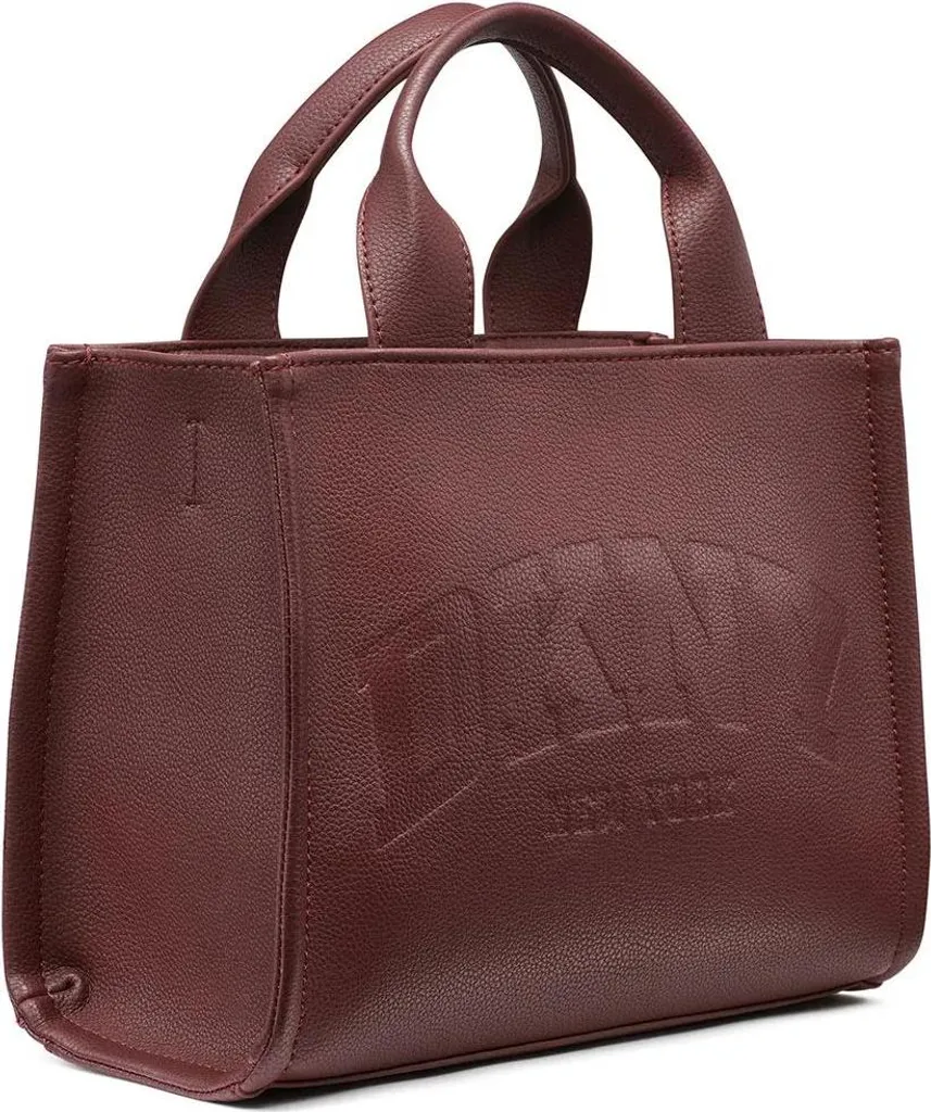DKNY Hadlee Small Borsa Tessuto Logato Marrone - Look Ufficio - 3