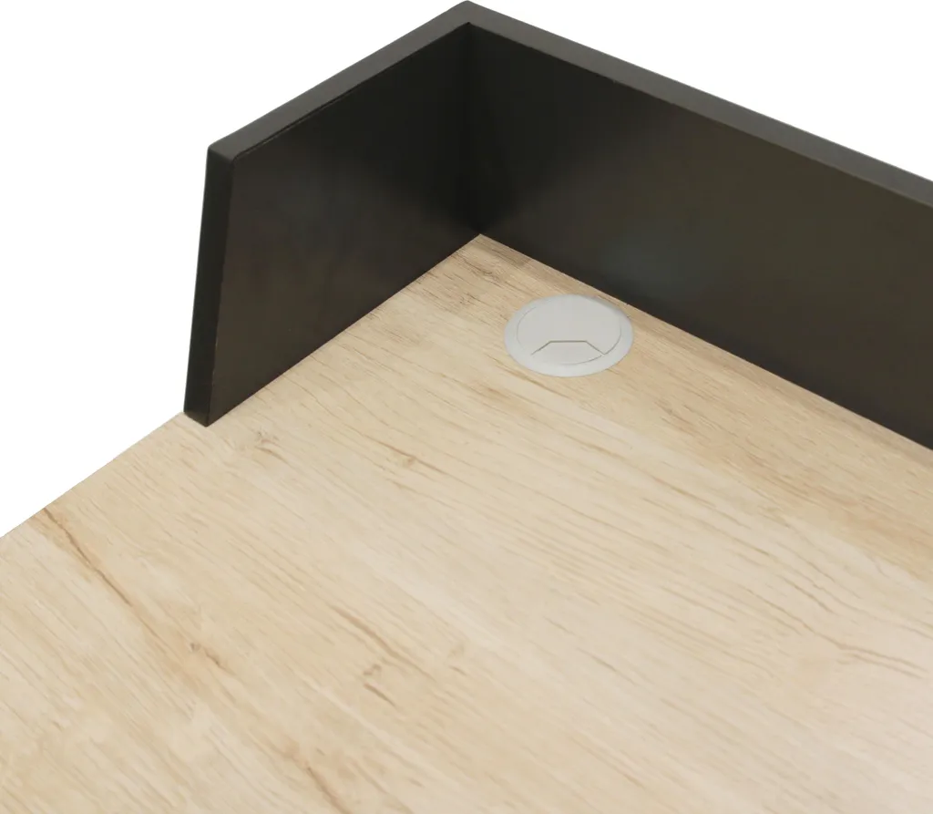 Bureau Brice noir anti-rayures table stable pour ranger vos dossiers - 4