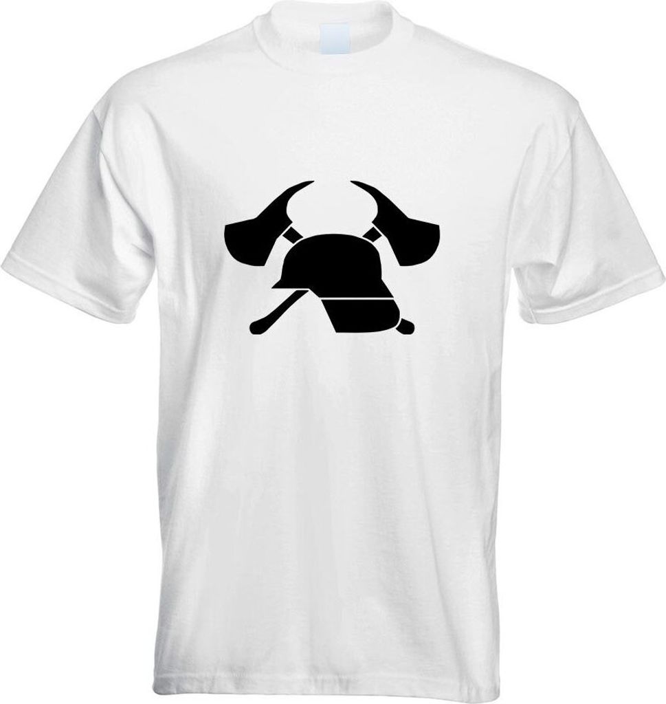Kiwistar - T-Shirt - Weiss - Feuerwehr Motiv2 Motiv Bedruckt Funshirt Design Print - mit Motiv Bedruckt - Funshirt Design - Sport - Freizeit - Herr...