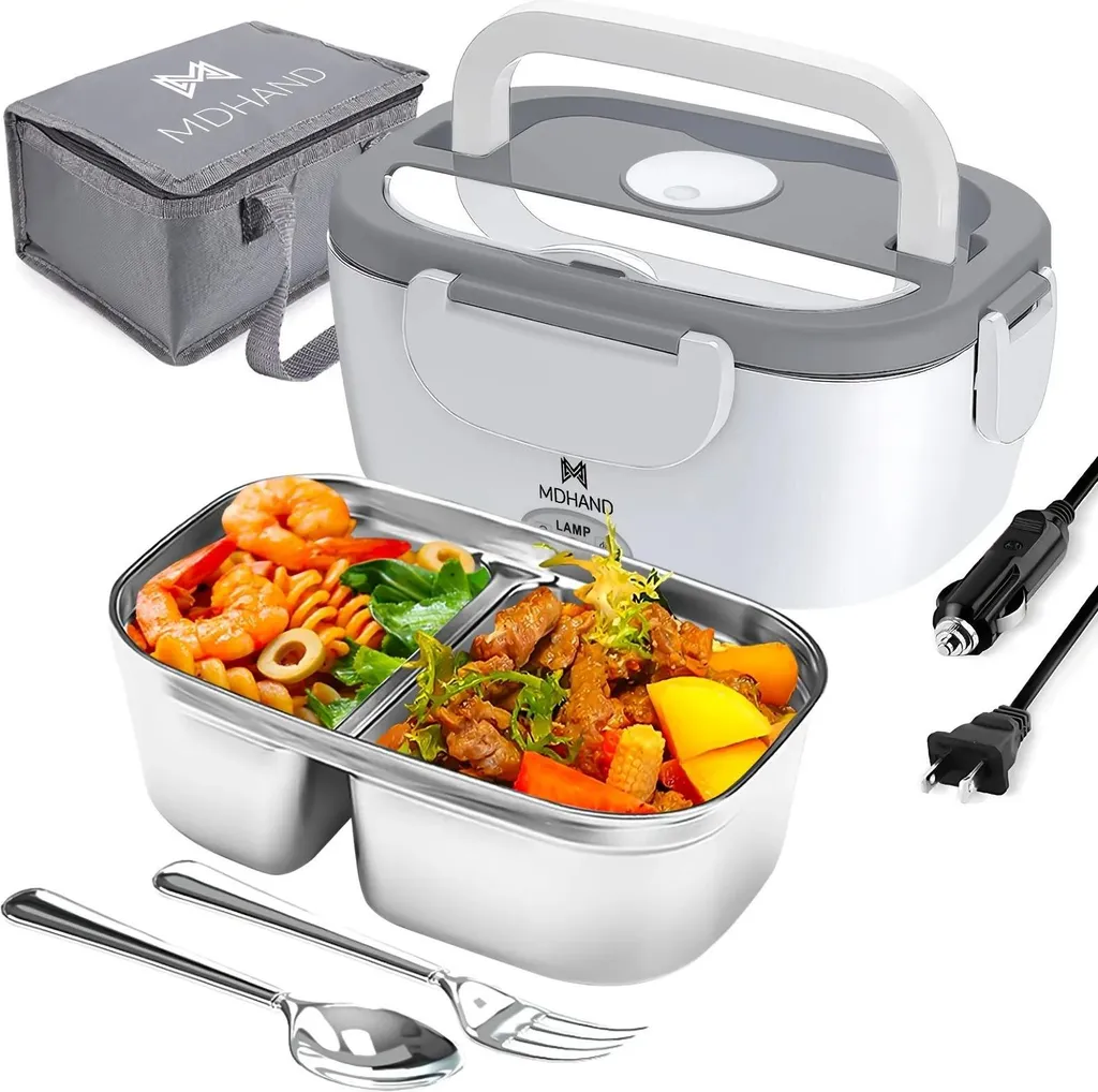 Contenitore Scaldavivande Elettrico 65W 1.5L - Bianco Anti-Perdite