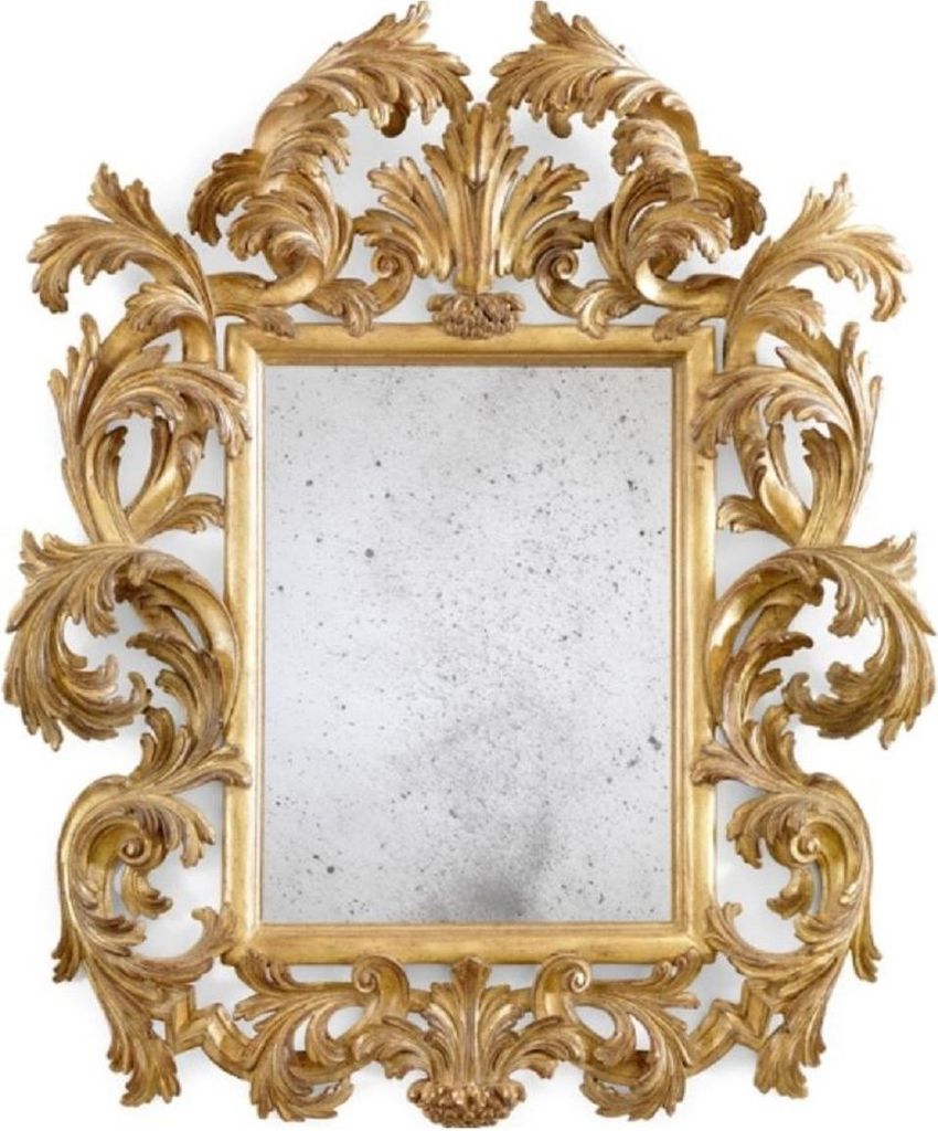 Casa Padrino Luxus Barock Spiegel Antik Gold - Prunkvoller italienischer Barockstil Wandspiegel mit antikem Spiegelglas - Luxus Möbel im Barocksti...