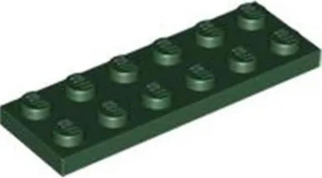 Lego® 2x6 Platte 3795 - 10 Stück Dunkelgrün Produktbild 