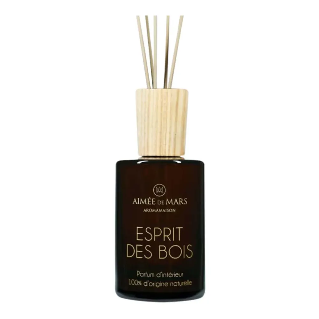 Parfum d'ambiance boisé 100ml avec bâtonnets - Ambiance naturelle zen