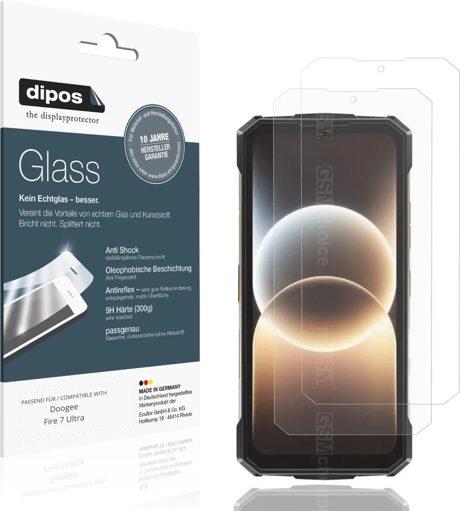 Protection d'écran en Verre Nano Fléxible Incassable Dureté 9H, Ultra fin 0, 2mm et 100% transparent ultra Résistant pour Smartphone Orange Doro 30 [Pack x2] - Coque et étui téléphone mobile - Achat