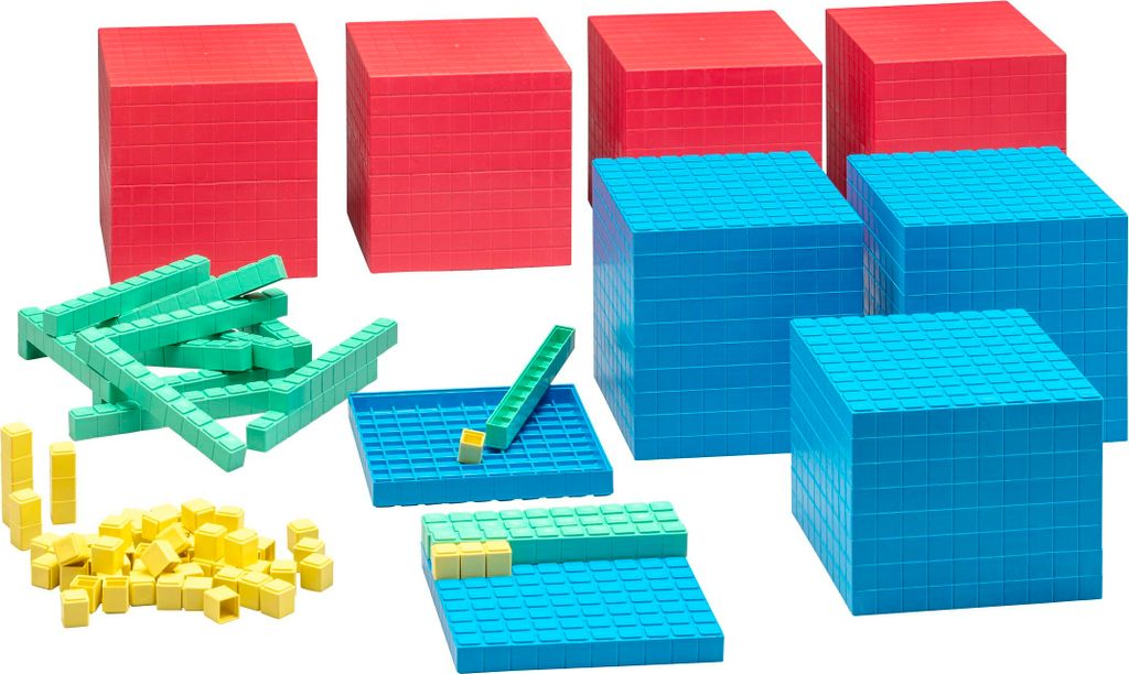 Wissner aktiv lernen Lernspielzeug Dezimalrechensatz für die Klasse (184 Teile) Mathe lernen RE-Plastic