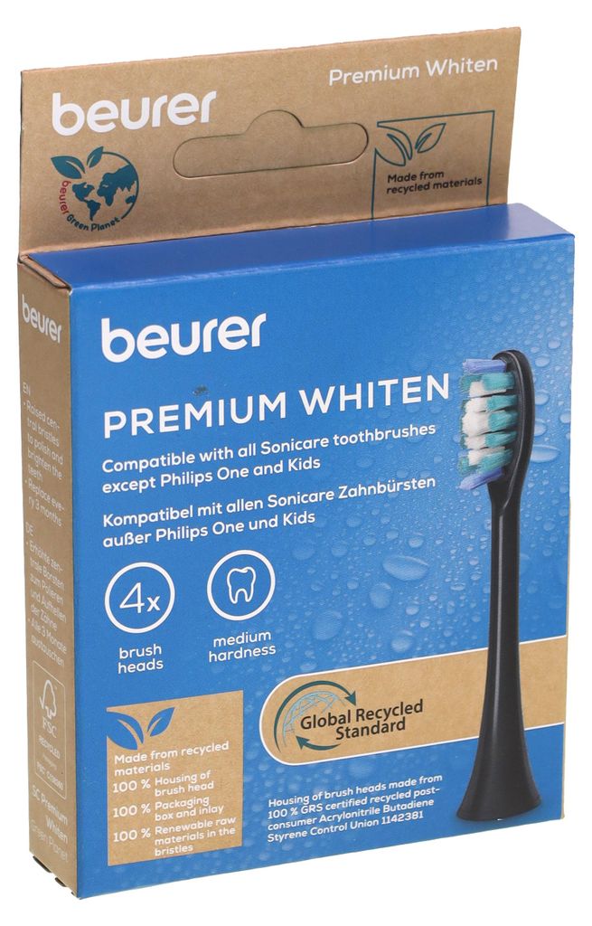 Beurer 10531 Bürstenköpfe (4 Stück) Premium Whiten für Produktbild 