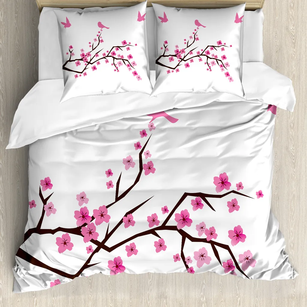Dites adieu aux allergies avec cette housse de couette 155x220 cm rose