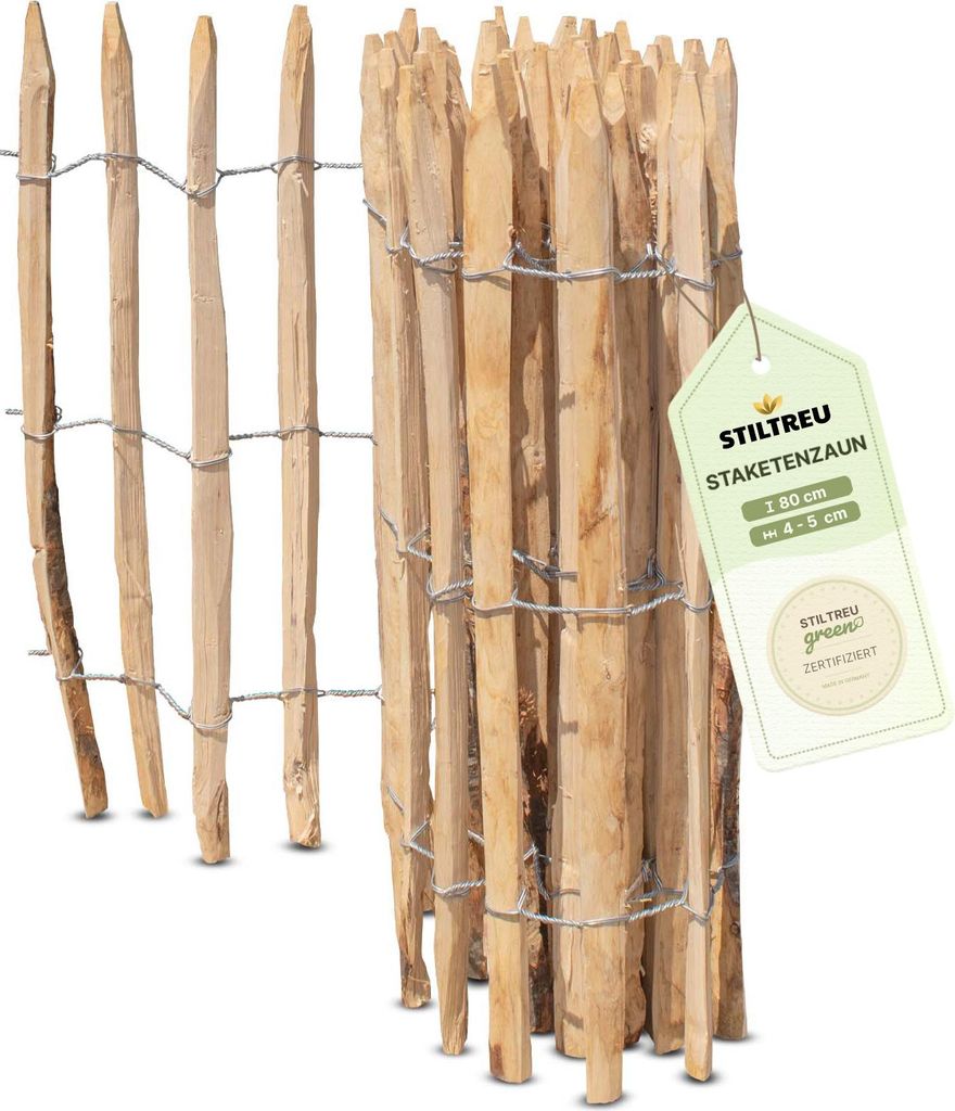 Französischer Premium Staketenzaun Kastanie - Länge 5 Produktbild 