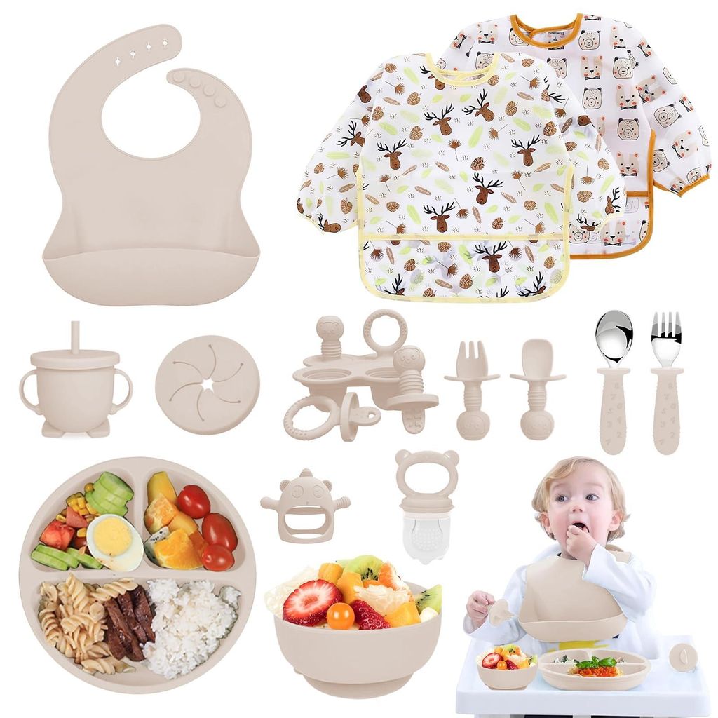14-delig Baby Eten Set van Siliconen Productafbeelding 