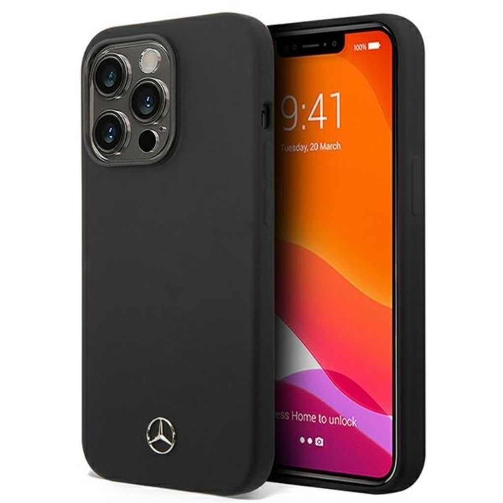 Handyhülle Case iPhone 14 Pro Max Mercedes Silikon schwarz MagSafe kompatibel