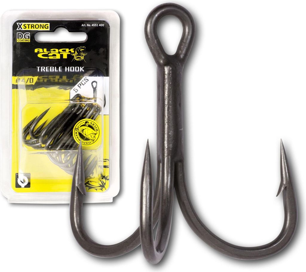Black Cat Drillinge DG - 5 Wallerhaken, Größe:4/0 Produktbild 