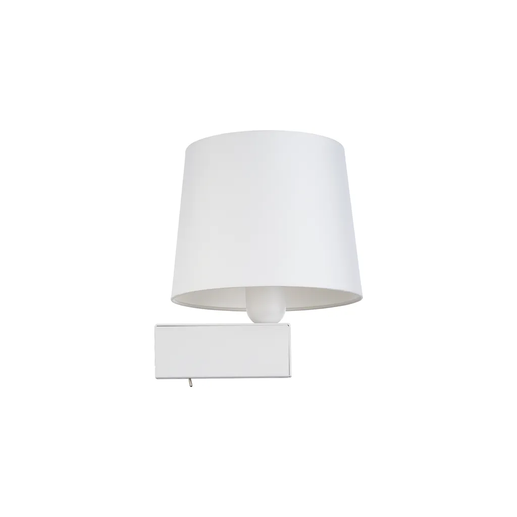 Luminaire mural en tissu blanc CHILLIN pour éclairage intérieur E27