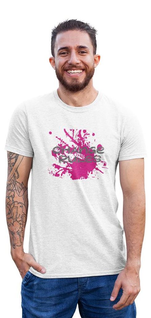 D&B Uni Polo ST00194 Change The Rules Weiß-Größe L