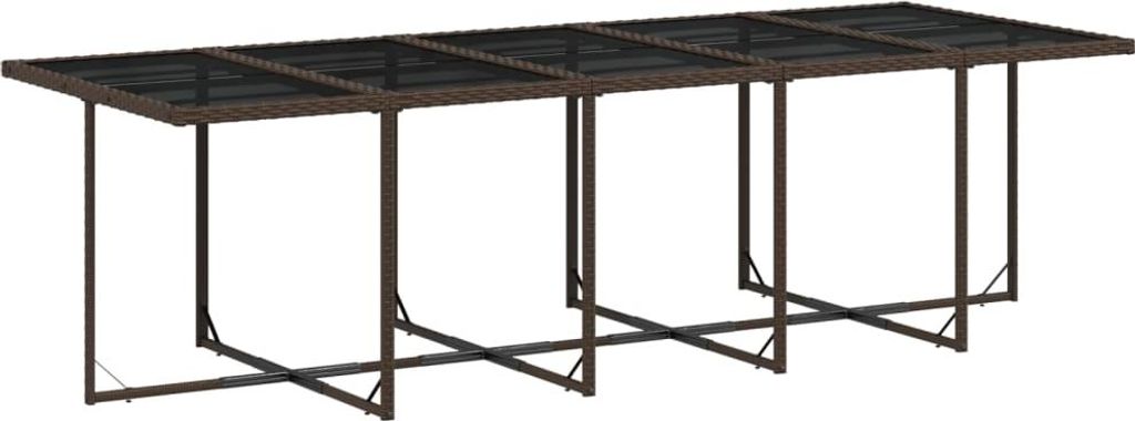“2026 Modern“ 15-tlg. Garten-Essgruppe mit Kissen Braun Poly Rattan - Designermöbel 529617 - Gartenlounge-Set, Gartenmöbelset, Sitzgruppe