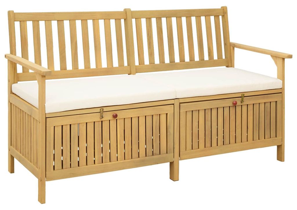 vidaXL Sitzbank mit Stauraum mit Kissen mit Speicher 148 x 63 x 84 cm