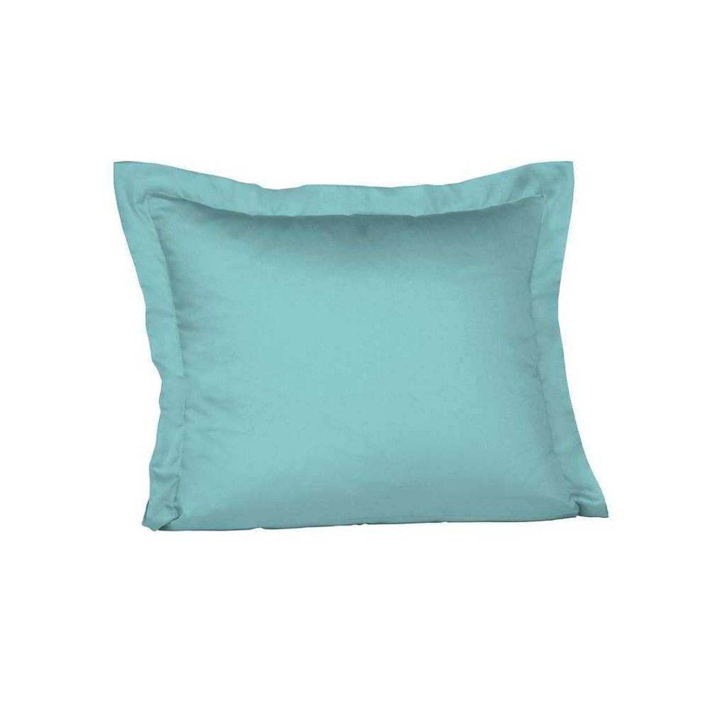 Fleuresse Mako-Satin-Kissenbezug uni colours aqua 6078