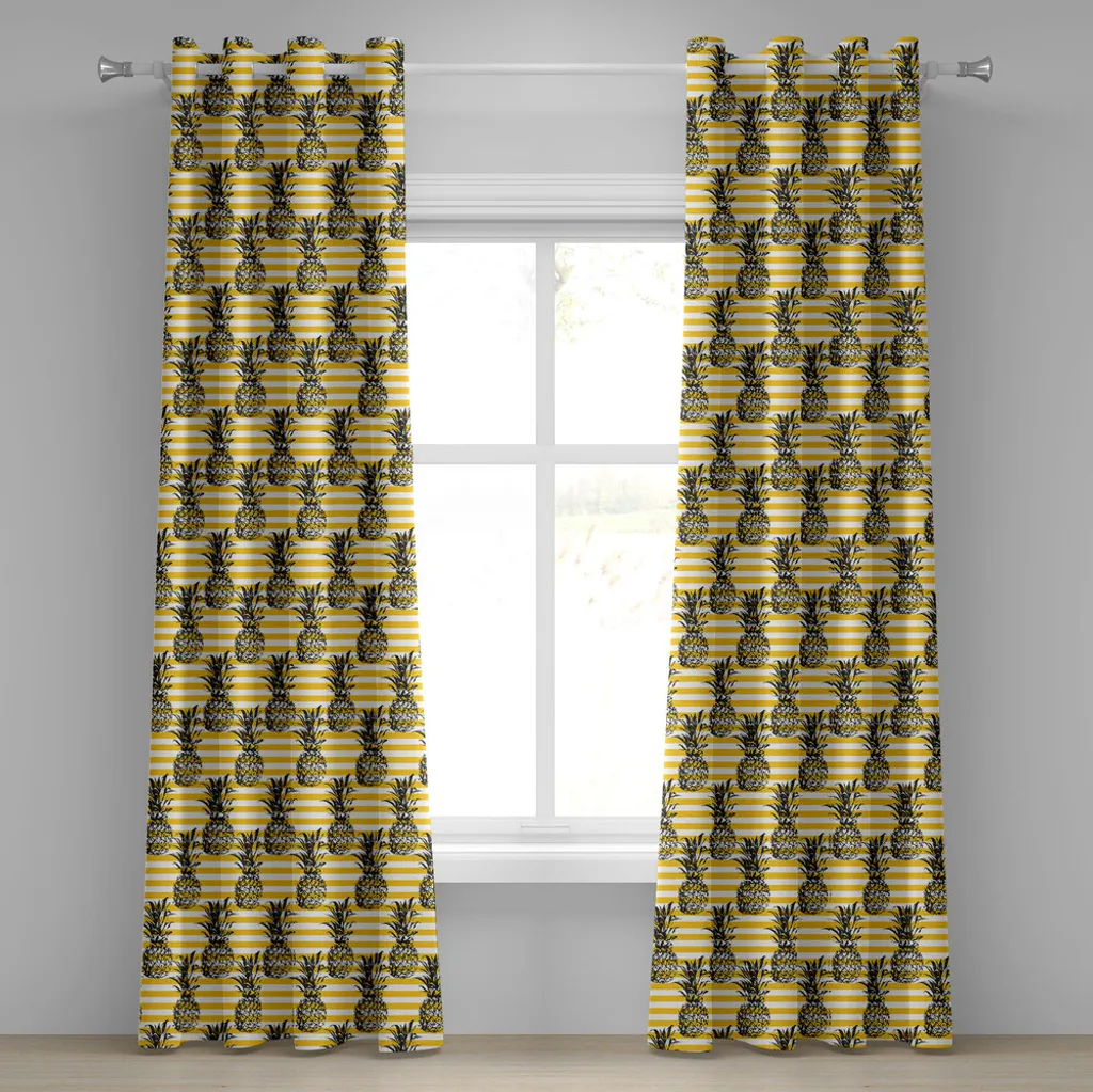 Tende Vintage Hippie Ananas ABAKUHAUS 280x175 - Stile Grunge per Interni
