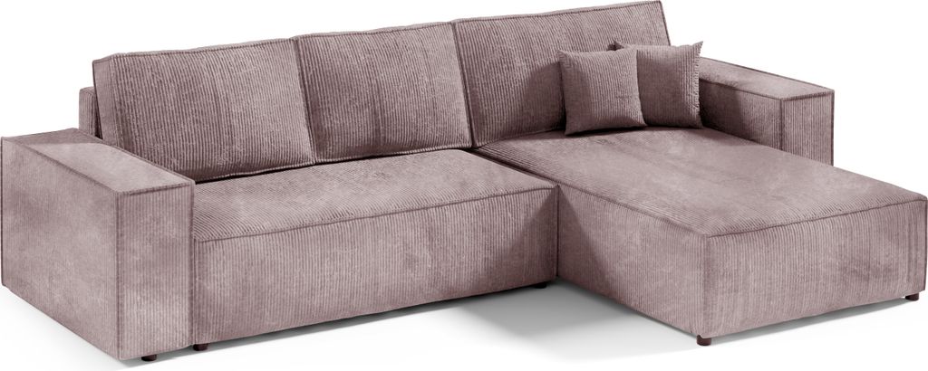 KEF Ecksofa Porto – L-Form – 294x85x185 cm – Mit Schlaffunktion – Liegefläche 140x244 cm – Universell Rechts- und Linksseitig - Poso 27
