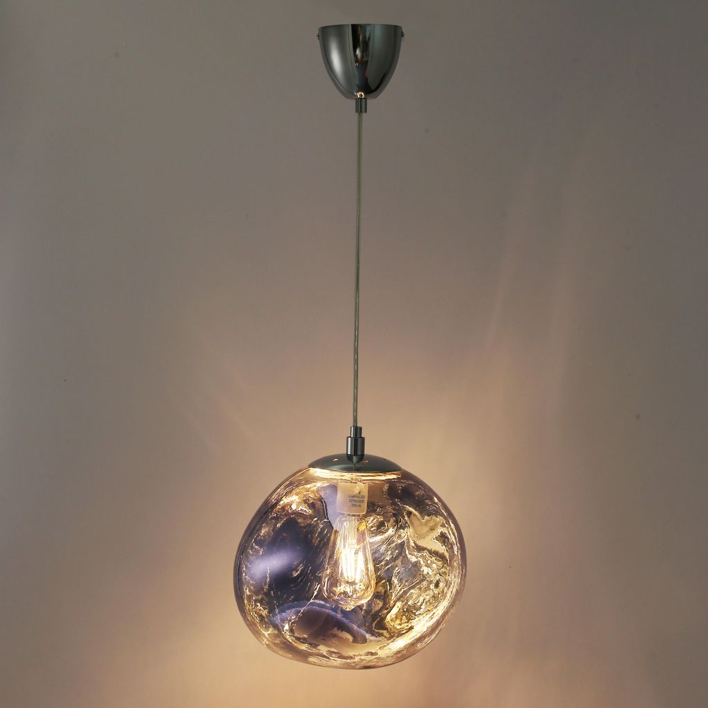 Moderne Design-Pendelleuchte mit unregelmäßigem violettem Produktbild 