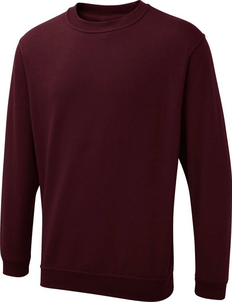 Uneek UX Sweatshirt UX3 Herren Damen Basic Rundhals maroon XL