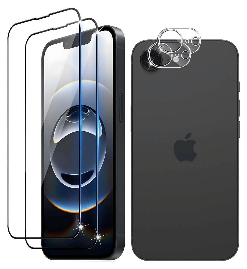 2X Panzerglas für iPhone 16e Display Kamera Schutzglas Produktbild 