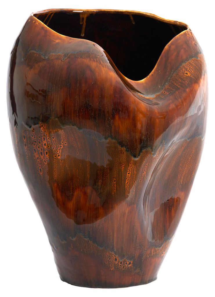 Light & Living AZURA Vase Keramik Dunkelbraun – Ø39x53 cm