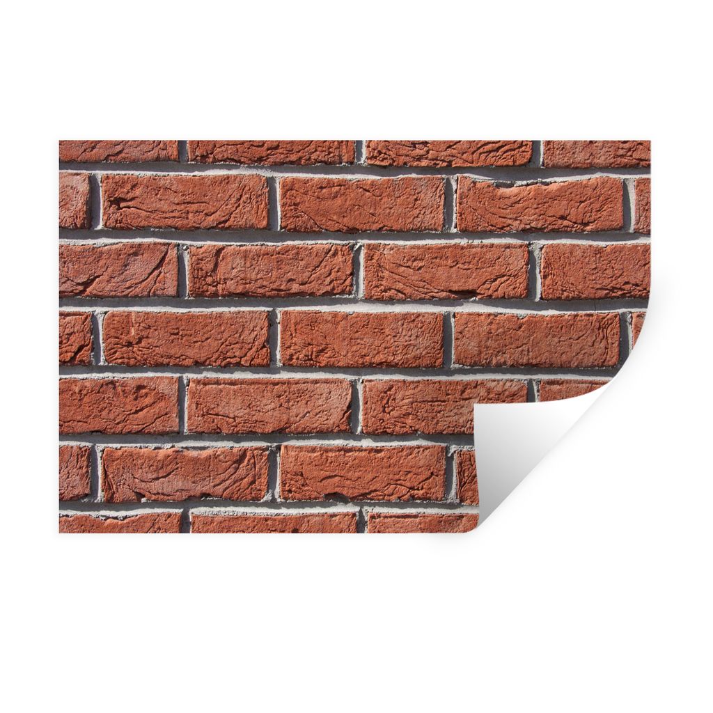 MuchoWow Wandtattoo Wandsticker Wandaufkleber Backstein - Wand - Vintage 120x80 cm Selbstklebend und Repositionierbar - Selbstklebend - Fototapeten