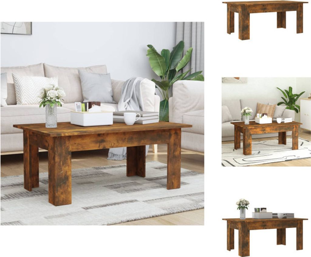 vidaXL Couchtisch Räuchereiche 100x60x42 cm Holzwerkstoff - Couchtische