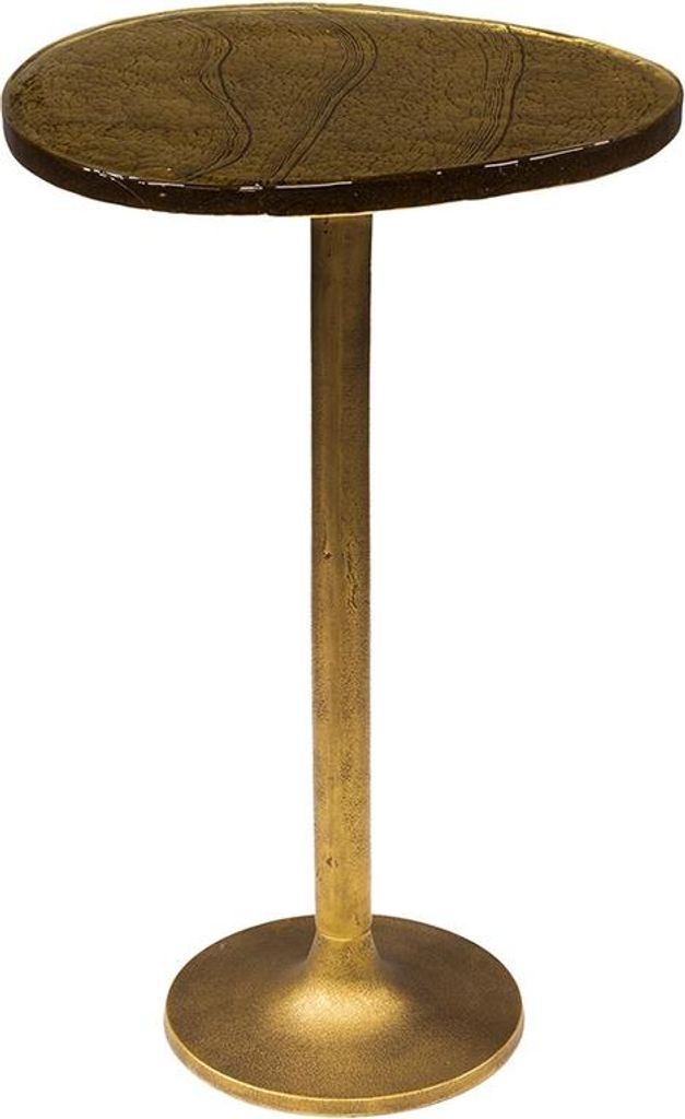 KAWOLA Beistelltisch DARI XL Glas gold
