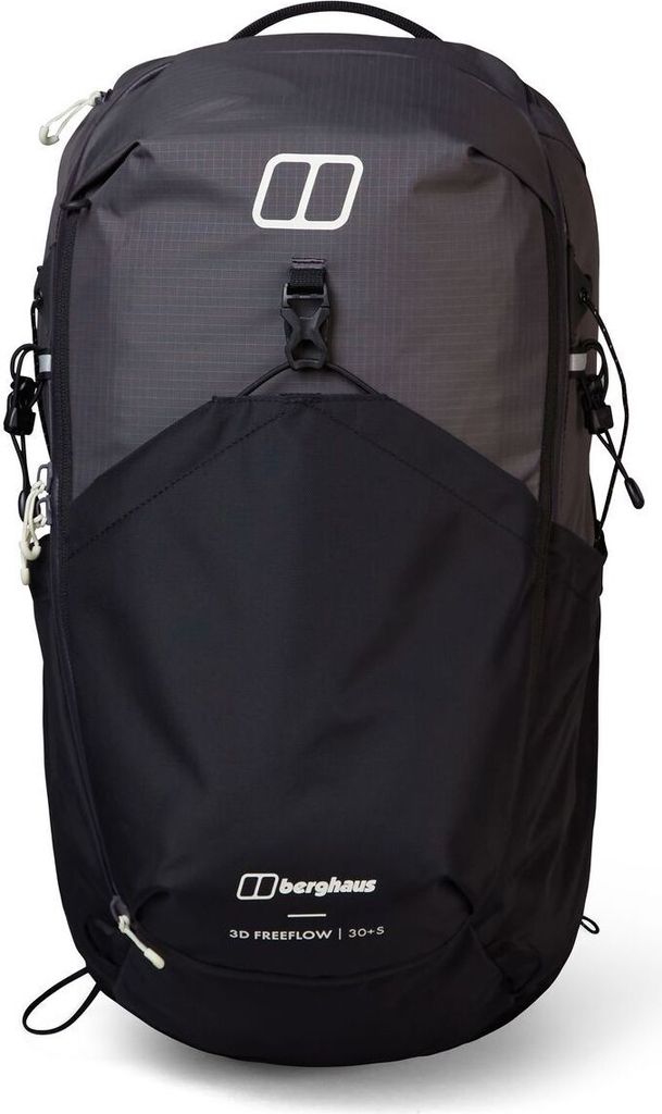 Unisex 3D Freeflow 30+5L S Rucsac, Unisex Rucksack, ONESZ, GREY PINSTRIPE/JET BLACK, Berghaus