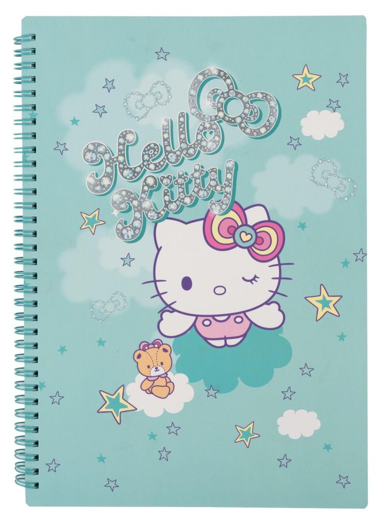 Bloc-notes A4, 100 feuilles, quadrillé, spirale métallique, Image du produit 