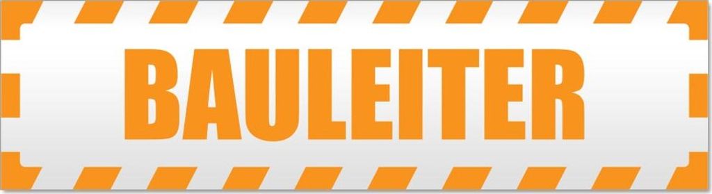Bauleiter gestreift Magnetschild Schild magnetisch