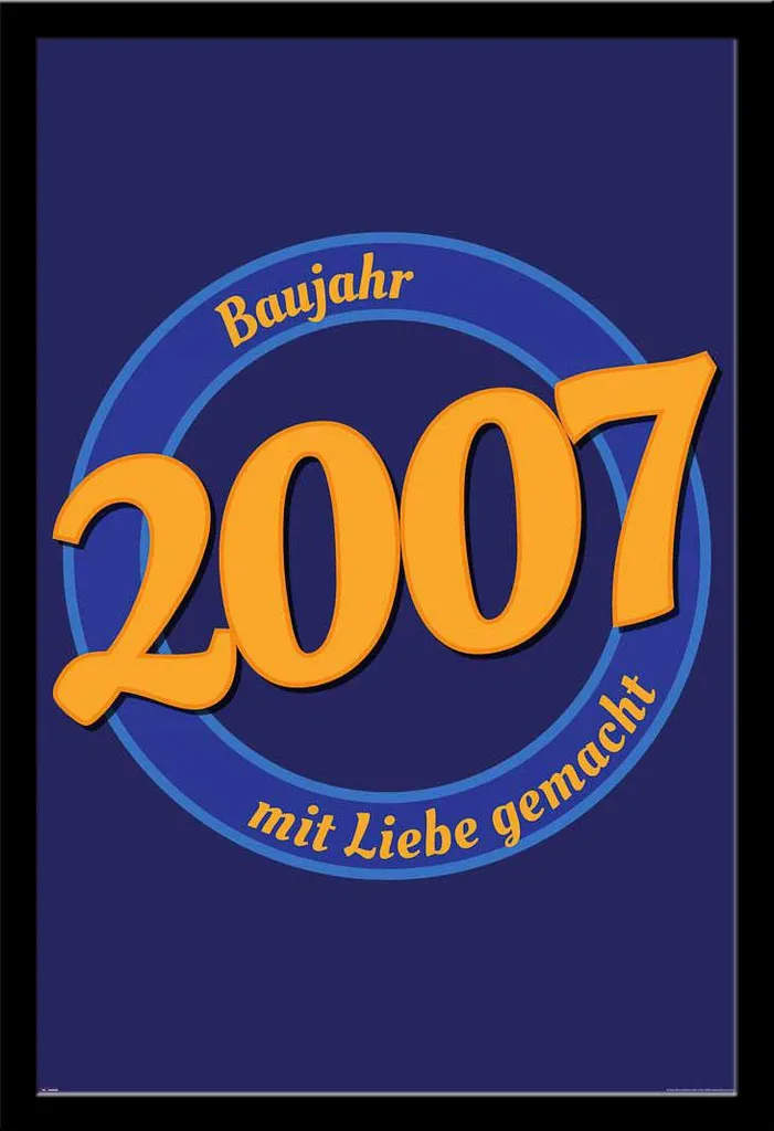 Poster 2007 Cornice Shinsuke Maxi MDF Nero 61x91,5 cm Disco Acrilico