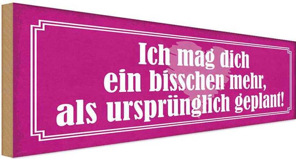 vianmo Holzschild 10x27 cm mag dich mehr als ursprünglich Dekoration